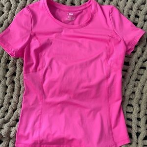 Hot pink workout shirt